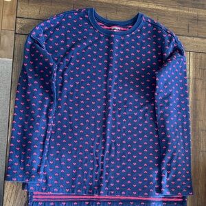 Primary Red and Navy Heart Sweater